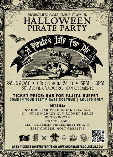 SC Halloween Pirate Party Flyer